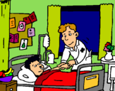 Dibujo Niño hospitalizado pintado por SoyCool