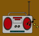 Dibujo Radio cassette 2 pintado por Izabella