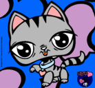 Dibujo Gatito Littlest Pet Shop pintado por cloe127