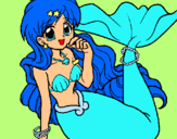 Dibujo Sirena pintado por melinazuma