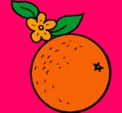 Dibujo naranja pintado por beker