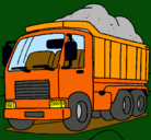 Dibujo Camión de carga pintado por amalia
