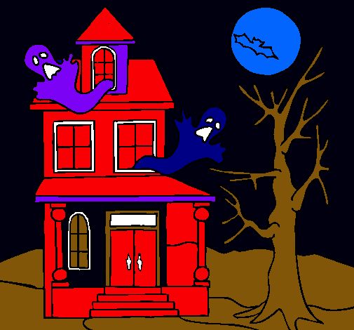 Dibujo Casa fantansma pintado por getzemany