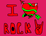 Dibujo I love rock pintado por yese614