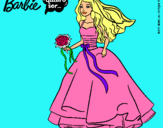 Dibujo Barbie vestida de novia pintado por elos