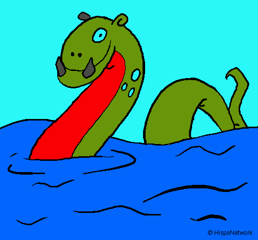 Dibujo Monstruo del lago nes pintado por chochi