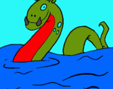 Dibujo Monstruo del lago nes pintado por chochi