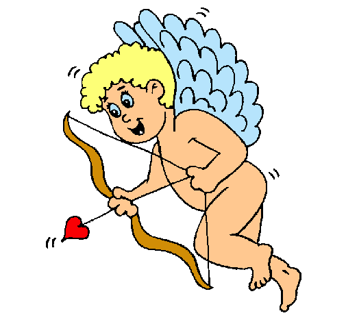 Cupido con grandes alas