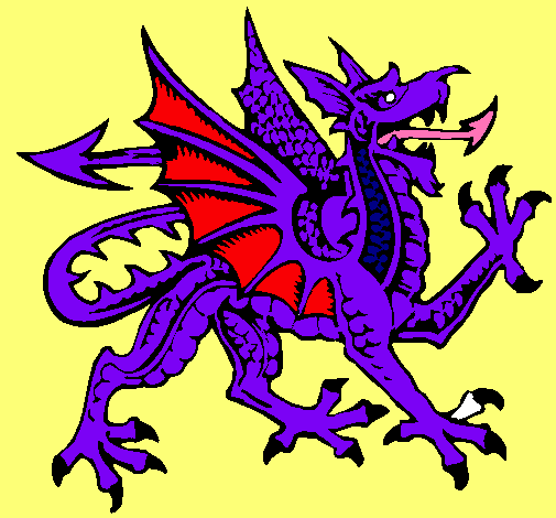 Dibujo Dragón agresivo pintado por aletis