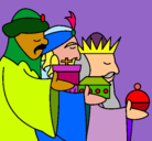 Dibujo Los Reyes Magos 3 pintado por mariawyn