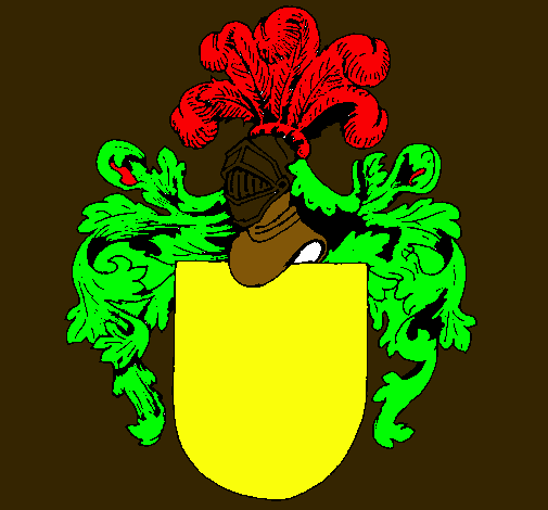 Escudo de armas y casco