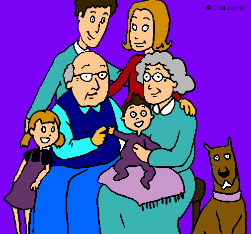Dibujo Familia pintado por isra