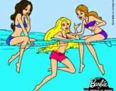 Dibujo Barbie y sus amigas pintado por chins