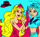 Dibujo Barbie se despiede de la reina sirena pintado por lotreaa