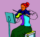 Dibujo Dama violinista pintado por pkhy