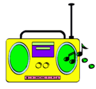 Dibujo Radio cassette 2 pintado por musicas