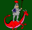 Dibujo Caballero San Jorge y el dragon pintado por ferchaa