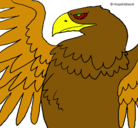 Dibujo Águila Imperial Romana pintado por cera