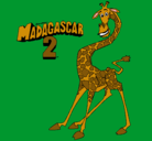 Dibujo Madagascar 2 Melman pintado por neftalius