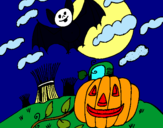 Dibujo Paisaje de Halloween pintado por mimit