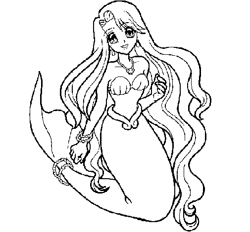 Dibujo Sirenita pintado por valeria05
