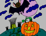 Dibujo Paisaje de Halloween pintado por chikysilvia