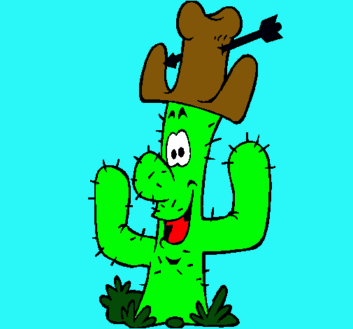 Cactus con sombrero