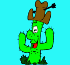 Dibujo Cactus con sombrero pintado por dietrich
