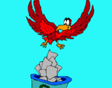 Dibujo Águila reciclando pintado por danielin08
