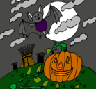 Dibujo Paisaje de Halloween pintado por StivenR