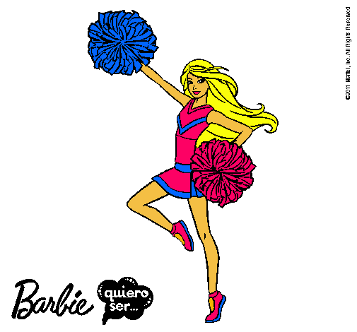 Dibujo Barbie animadora pintado por cmss
