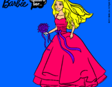 Dibujo Barbie vestida de novia pintado por hhhooooooooo