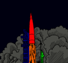Dibujo Lanzamiento cohete pintado por BOBUBE