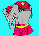Dibujo Elefante actuando pintado por dalyko