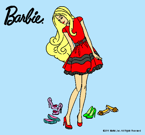 Barbie y su colección de zapatos