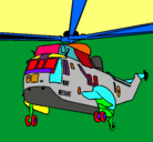 Dibujo Helicóptero al rescate pintado por mamacita