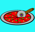 Dibujo Pizza pintado por eertyub 