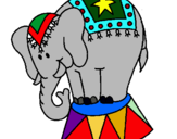 Dibujo Elefante actuando pintado por eixaran