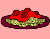 Dibujo Espaguetis con carne pintado por mariawyn