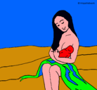 Dibujo Madre con su bebe pintado por bbbbbbbbbbbb