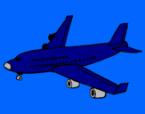 Dibujo Avión de pasajeros pintado por manuel145