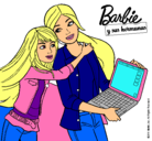 Dibujo El nuevo portátil de Barbie pintado por lilib