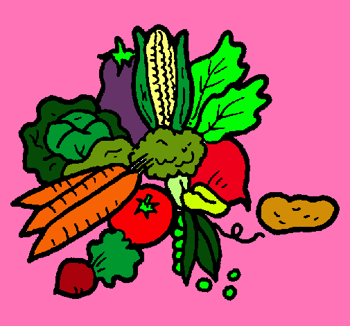 Dibujo verduras pintado por mariawyn