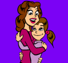 Dibujo Madre e hija abrazadas pintado por NatyXD