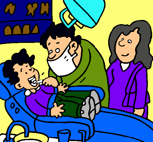 Niño en el dentista