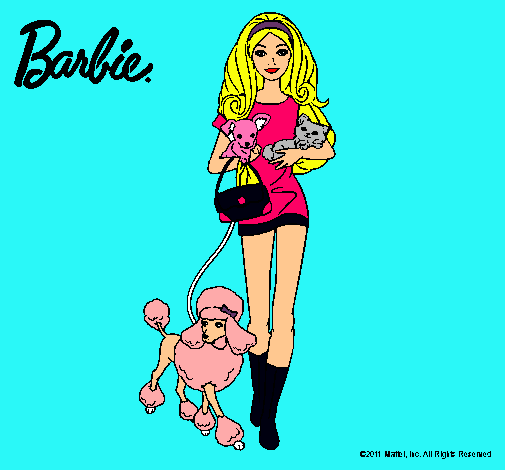 Barbie con sus mascotas