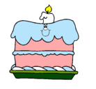 Dibujo Pastel de cumpleaños pintado por porki