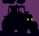 Dibujo Tractor en funcionamiento pintado por misinko111