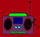 Dibujo Radio cassette 2 pintado por lmartina