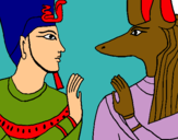 Dibujo Ramsés y Anubis pintado por catis1234
